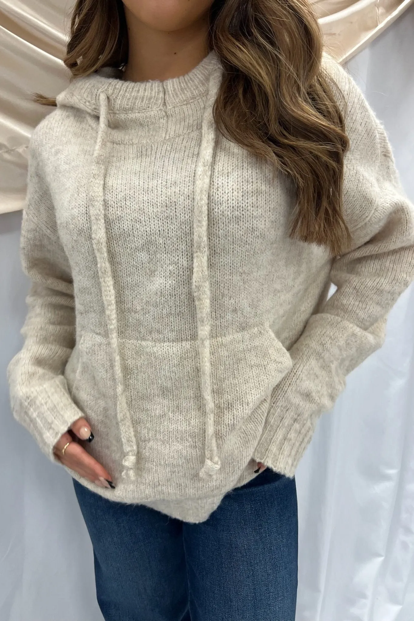 london fog knit hoodie