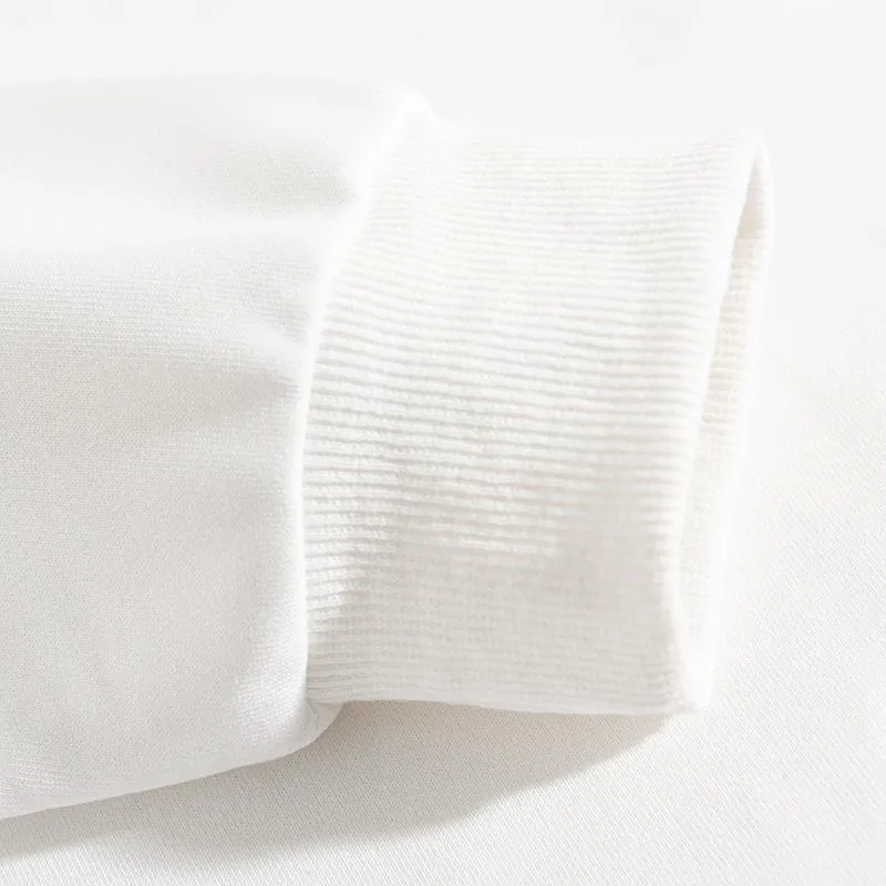 Lovely Christmas O-Neck White Sweater Z