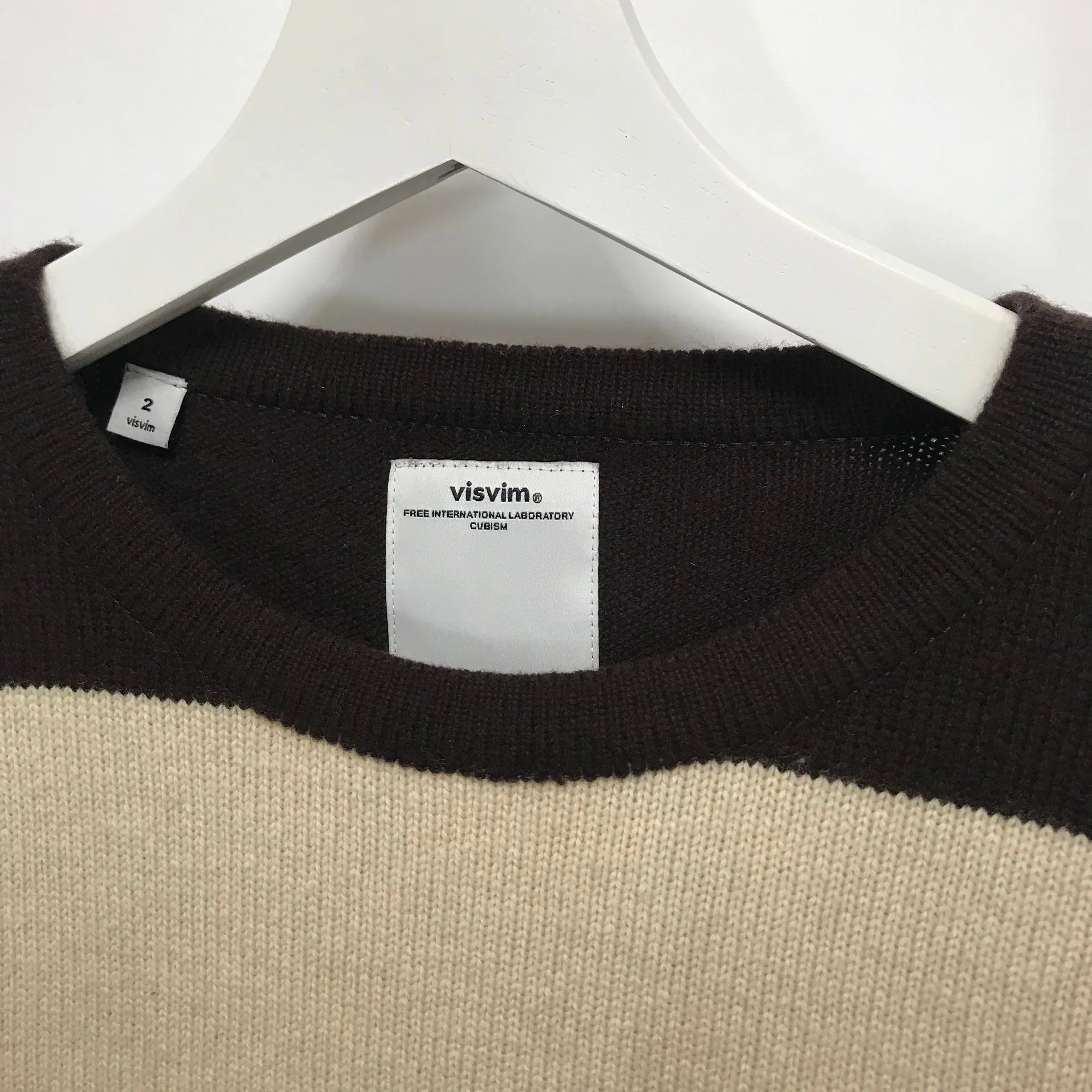 [M] Visvim 15AW Isles Knit Wool/Cashmere Sweater Beige