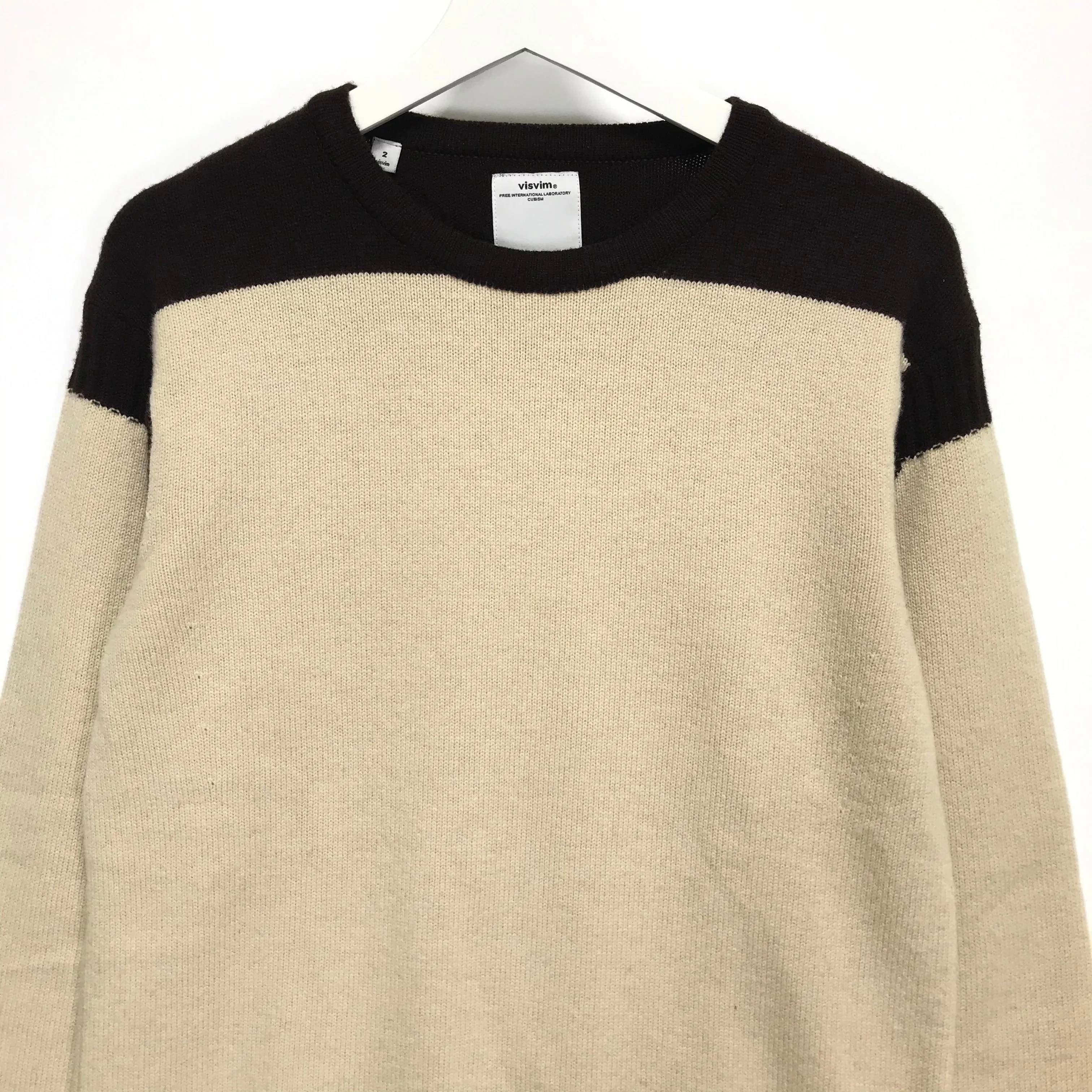 [M] Visvim 15AW Isles Knit Wool/Cashmere Sweater Beige