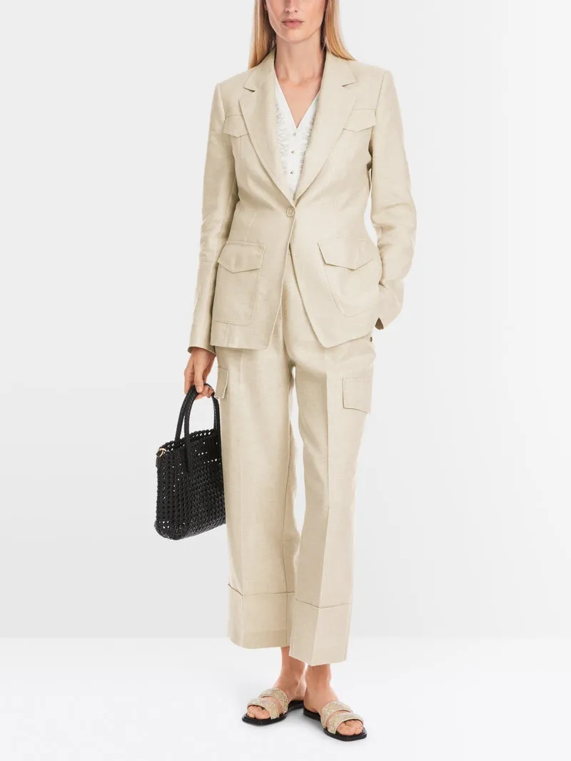 Marc Cain Deep Stone Slim Fit Blazer In Utility Style