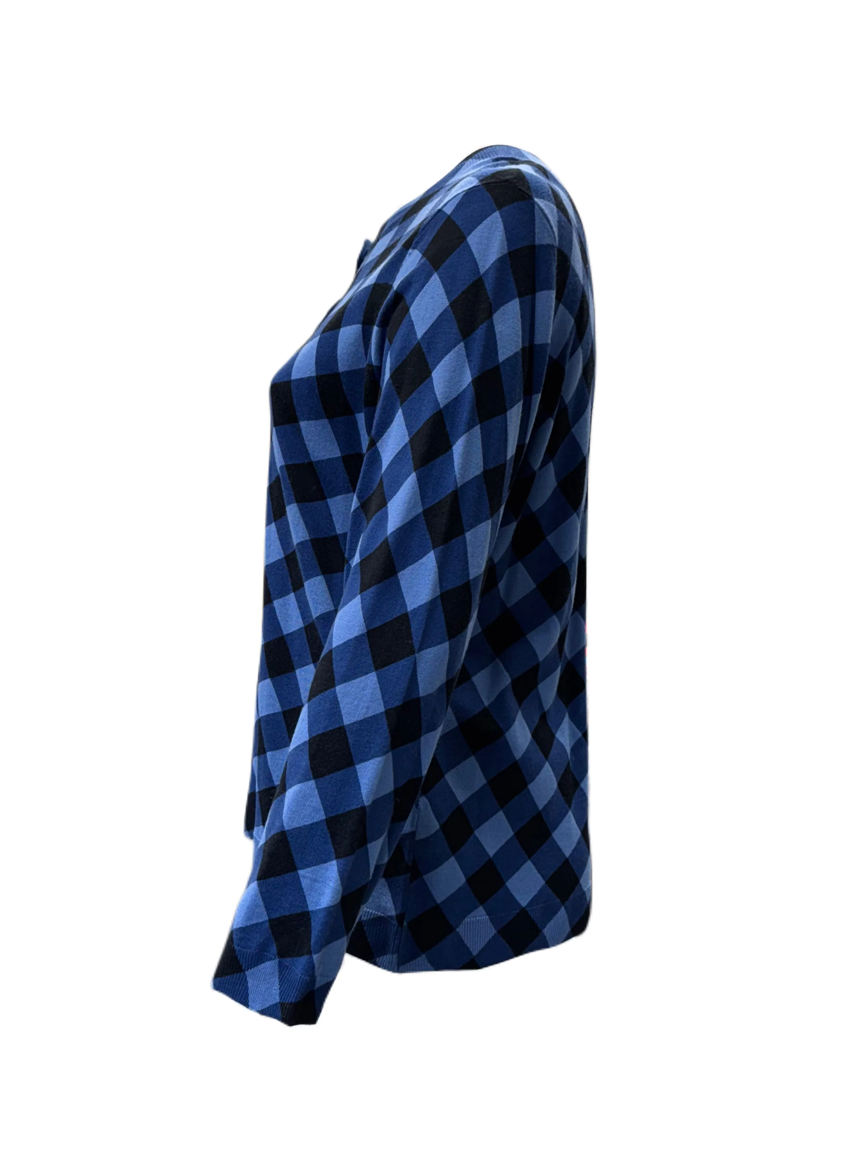 Marina Rinaldi Women's Blue Maggio Button Closure Cardigan NWT