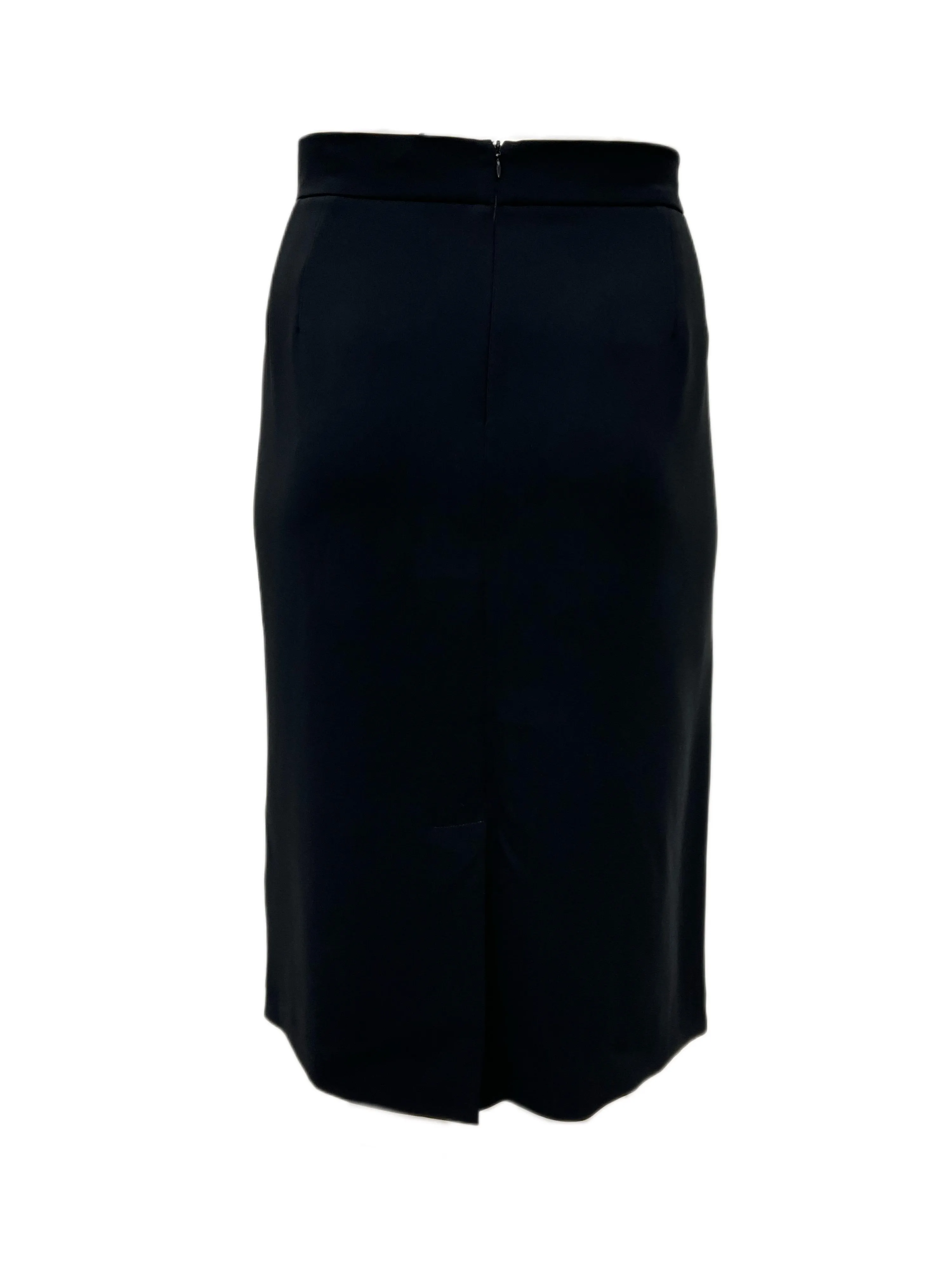 Marina Rinaldi Women's Nero Canarino Plaid Straight Skirt NWT
