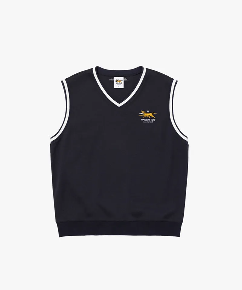 MCC Unisex V-Neck Cotton Vest - Dark Navy