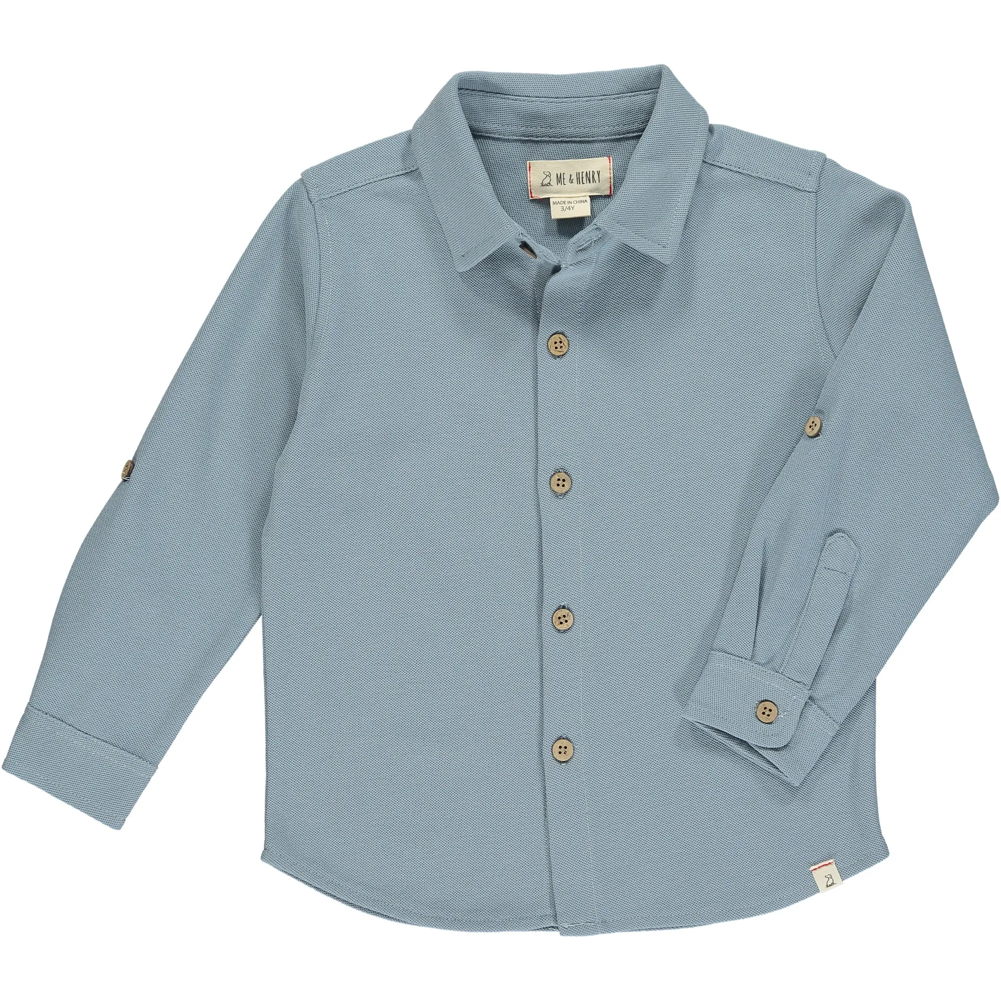 Me & Henry Rembert Shirt Blue Pique