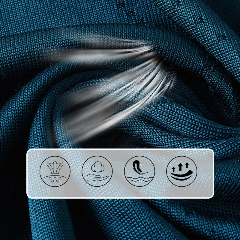 Men's Casual Breathable Smooth Fabric Lapel Short Sleeve T-Shirt