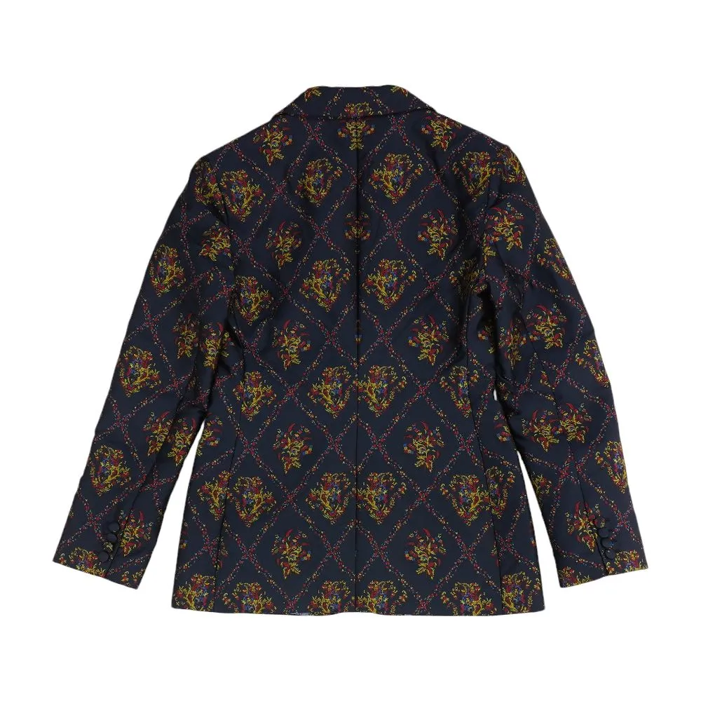 Micor Floral Jacquard Blazer Jacket