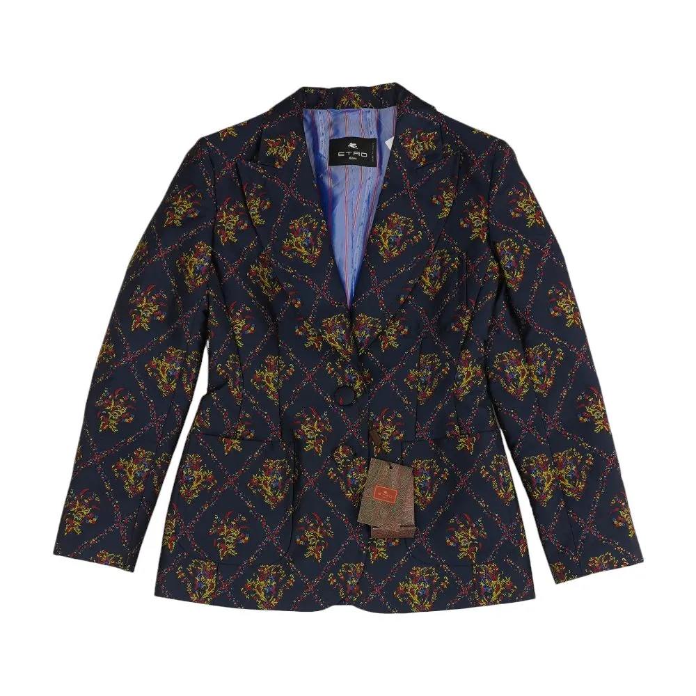 Micor Floral Jacquard Blazer Jacket