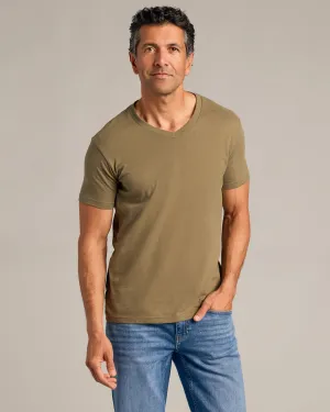 Military Green V-Neck Tee
