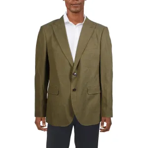 MNG Mens Solid  Two-Button Blazer