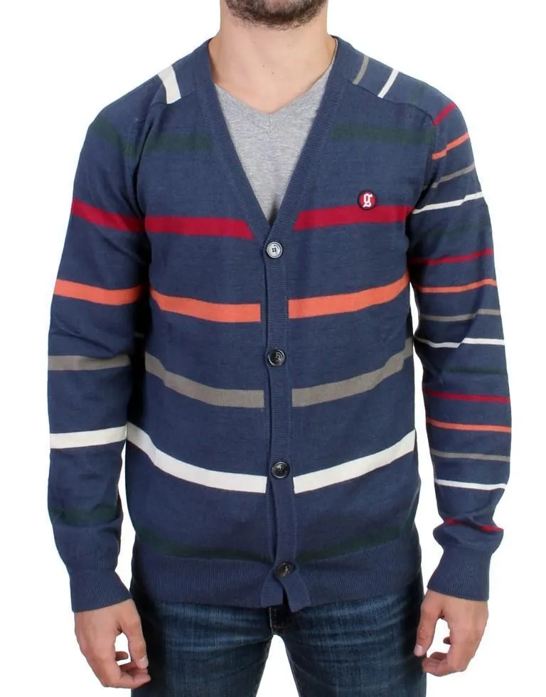 Multicolor striped wool cardigan
