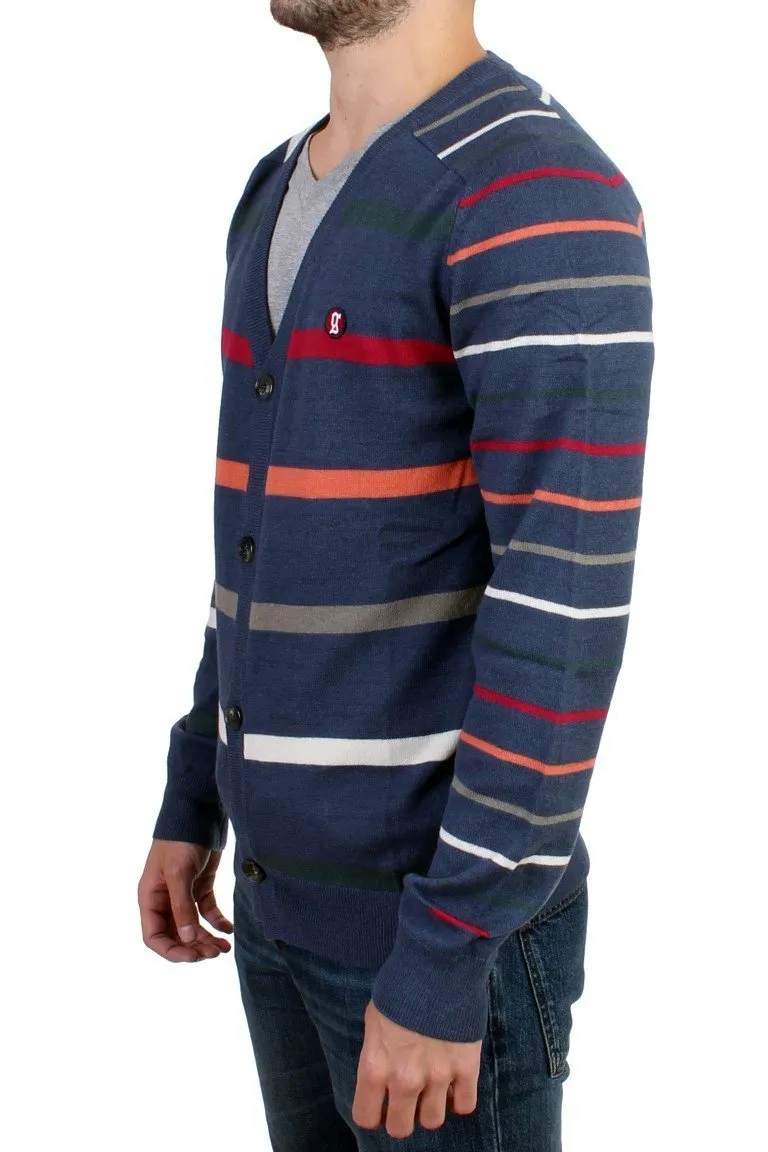 Multicolor striped wool cardigan