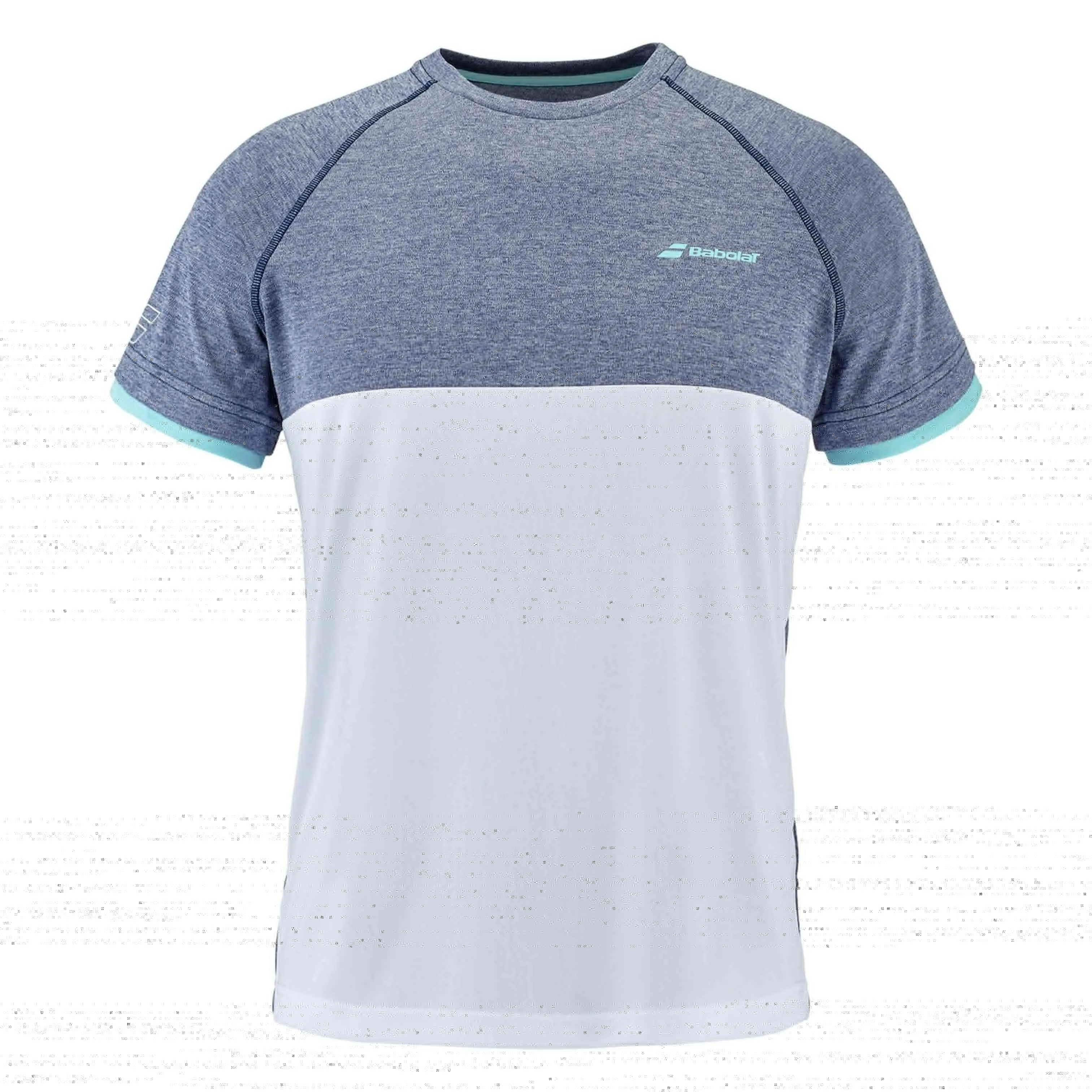 NEU - Babolat Play Crew Neck Tee weiß/blau