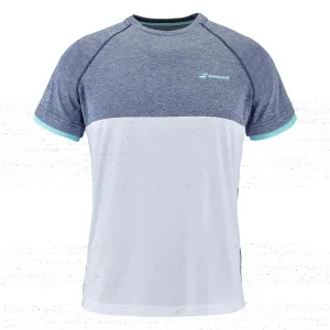 NEU - Babolat Play Crew Neck Tee weiß/blau