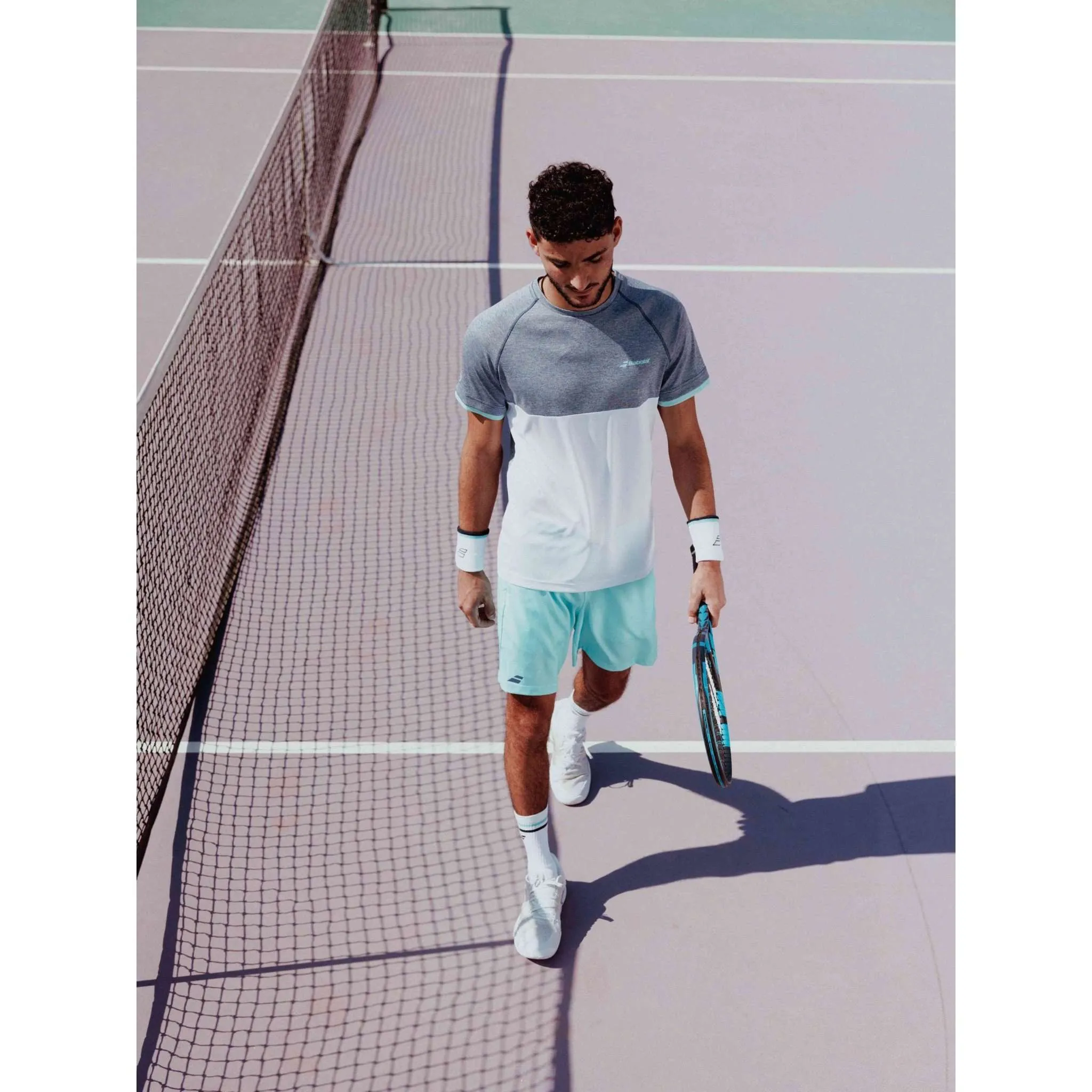 NEU - Babolat Play Crew Neck Tee weiß/blau