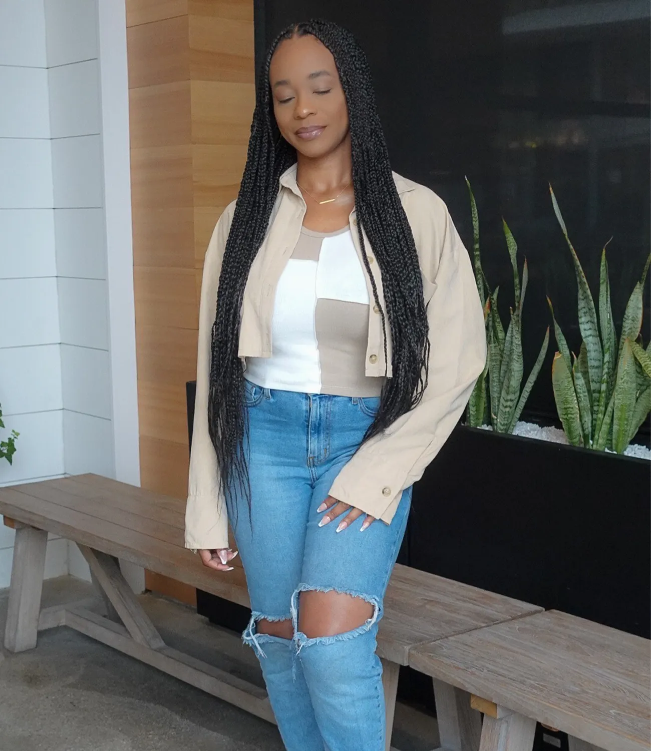Neutral Lover Button Up Top(Khaki)