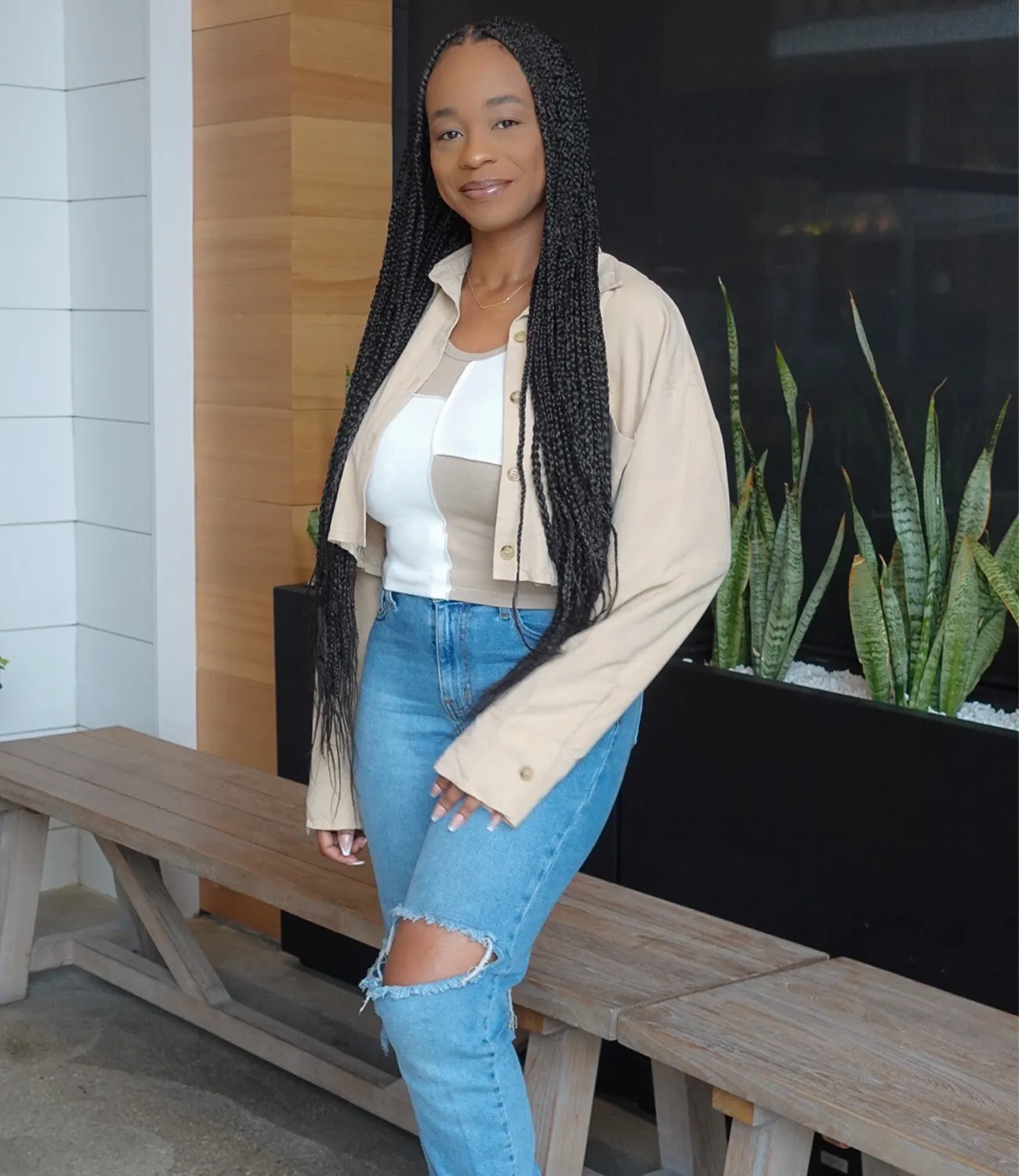 Neutral Lover Button Up Top(Khaki)