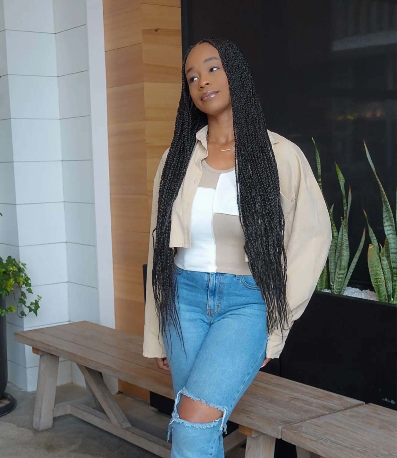 Neutral Lover Button Up Top(Khaki)