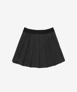 OBER Golf Striped Pleated Skirt - Gray