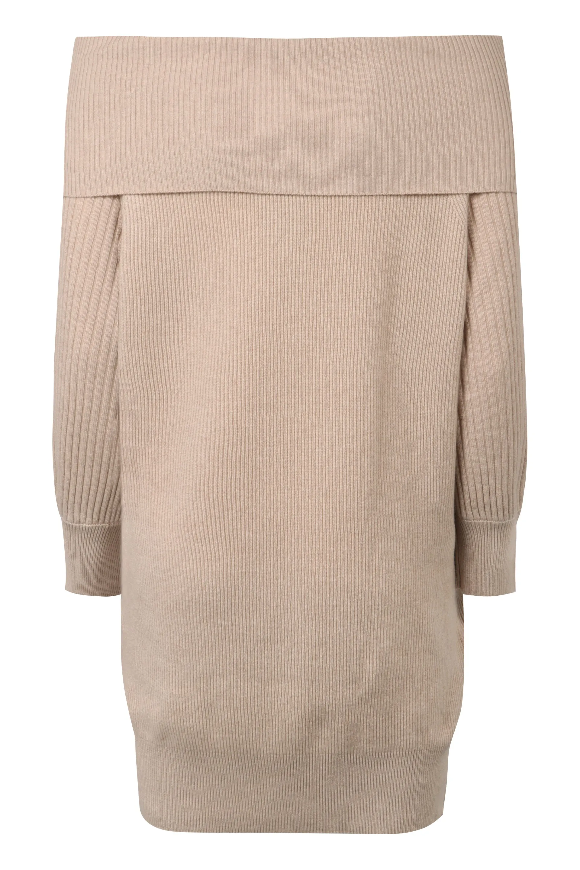 Off-the-shoulder cashmere sweater