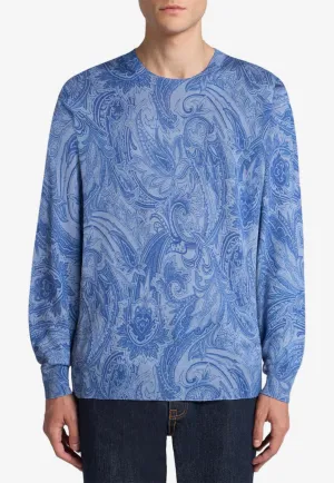 Paisley Silk and Cashmere Sweater