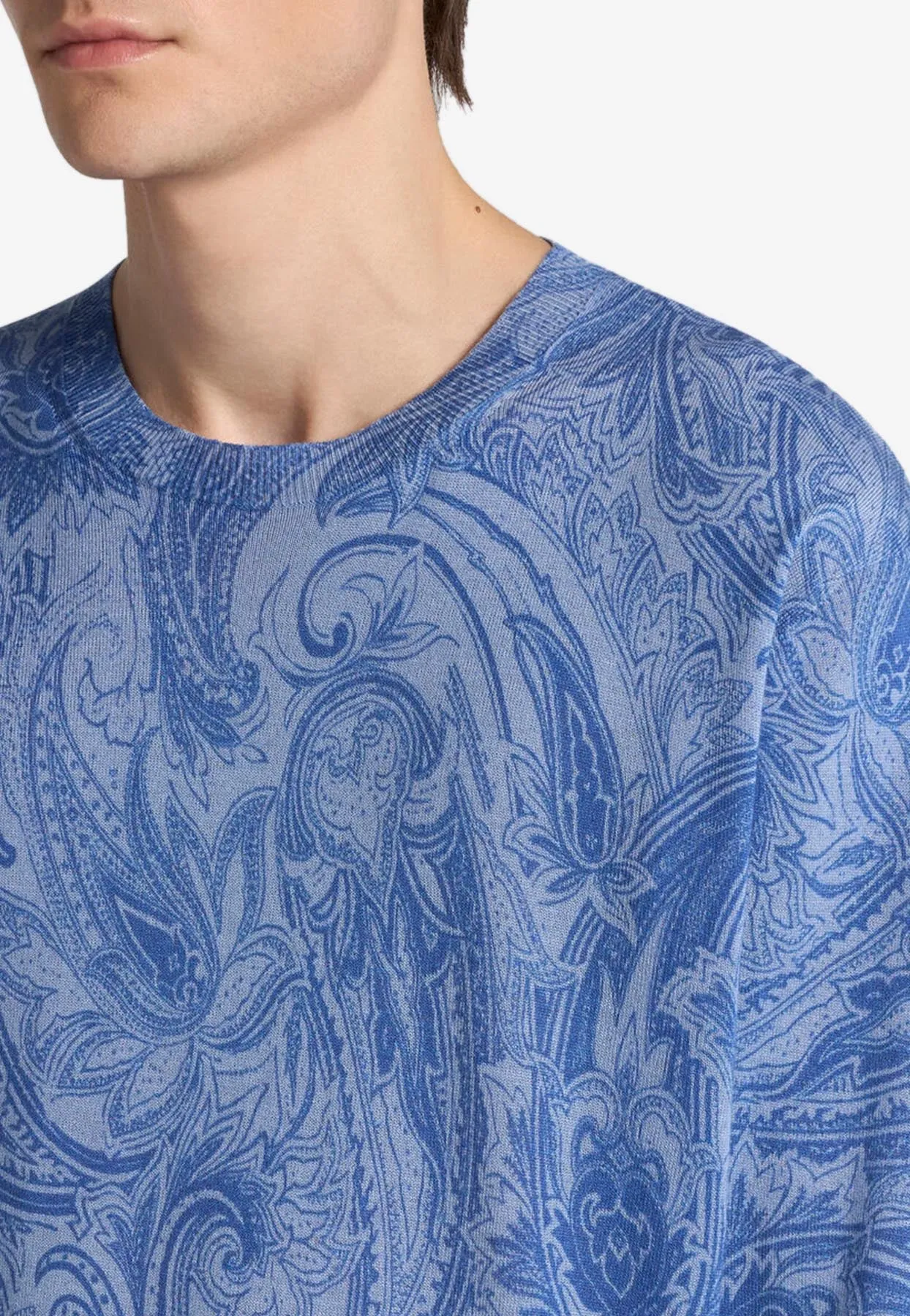 Paisley Silk and Cashmere Sweater