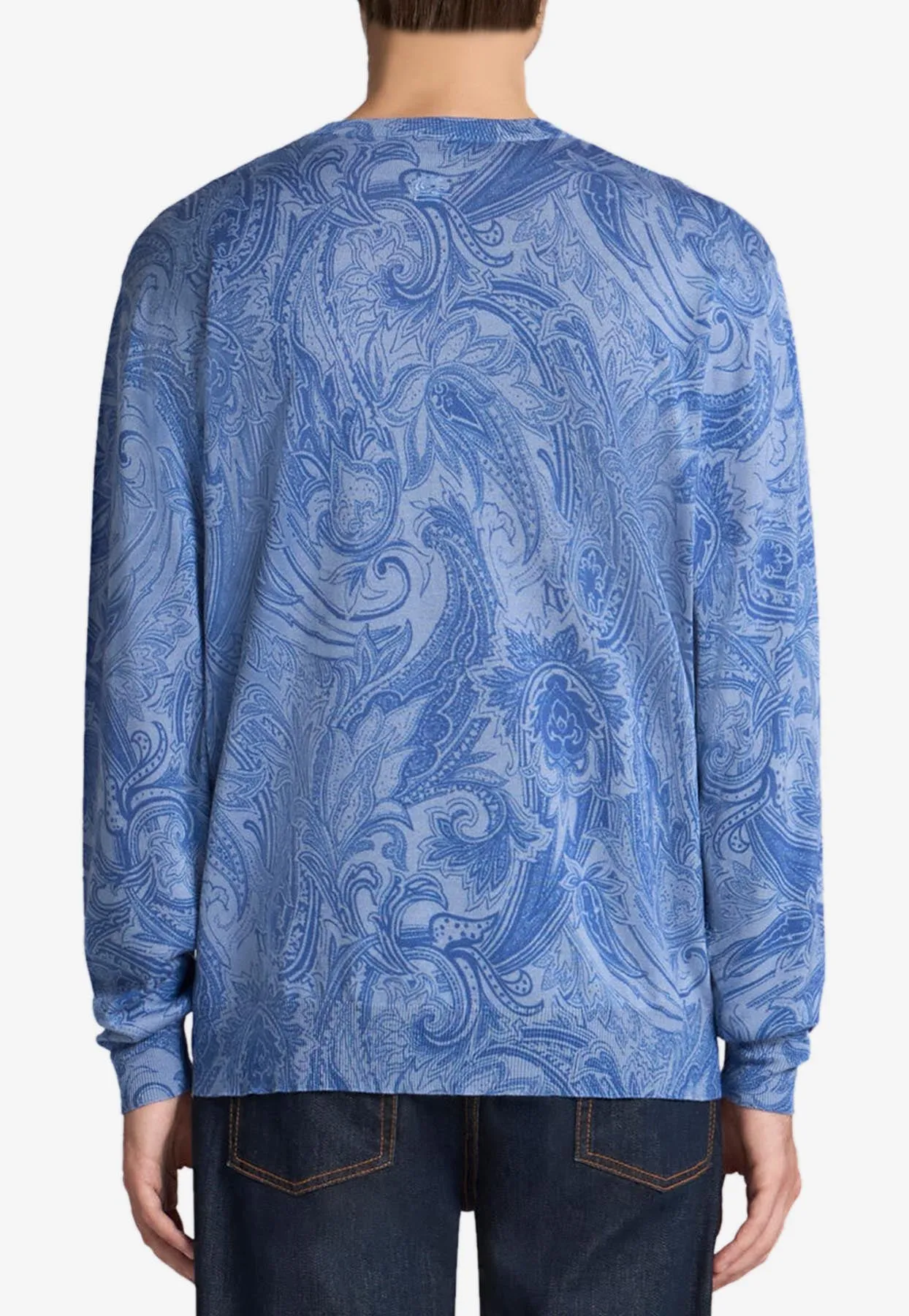 Paisley Silk and Cashmere Sweater