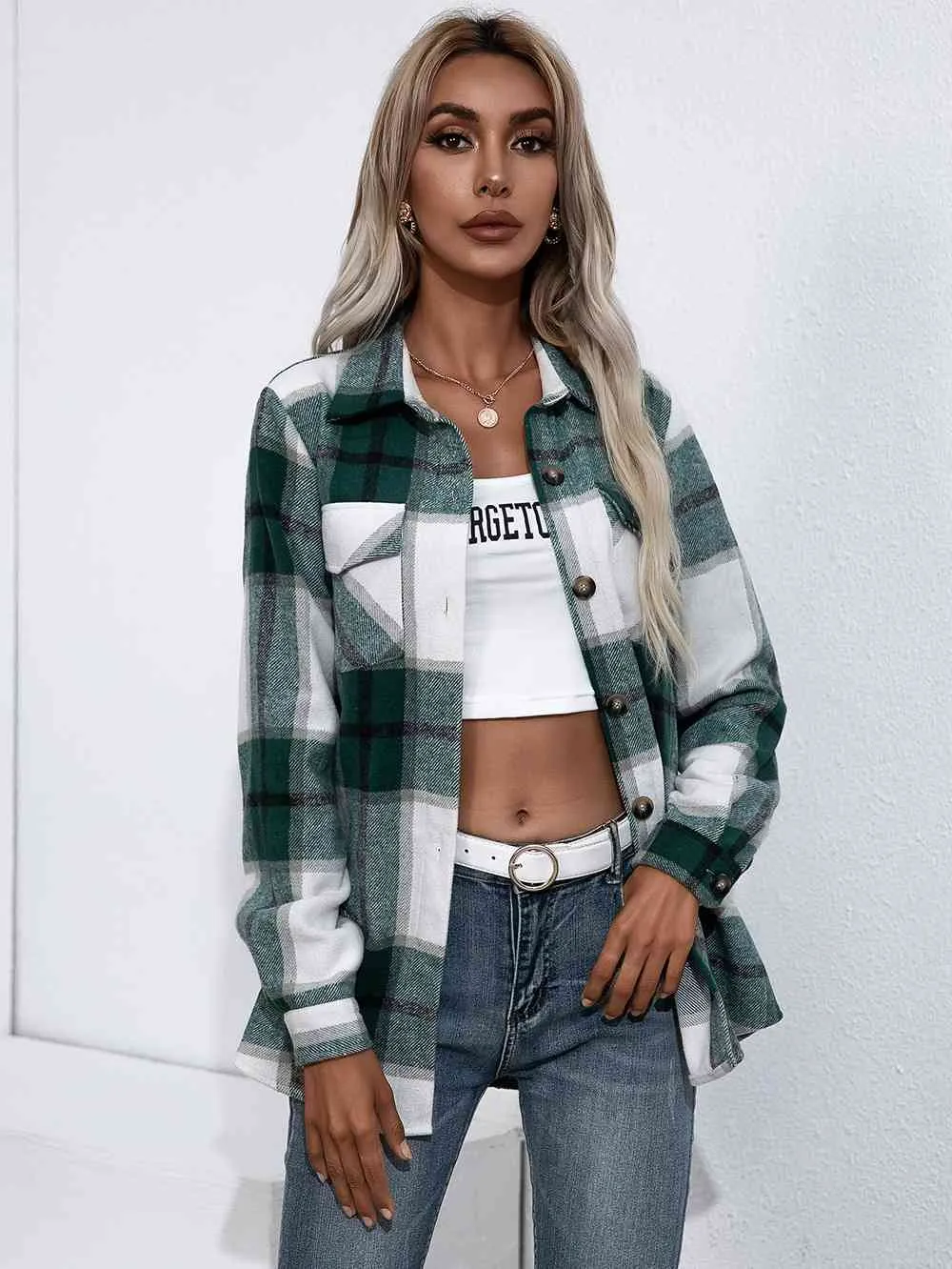 Plaid Button Up Flannel Shirt (5 Colors)