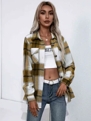 Plaid Button Up Flannel Shirt (5 Colors)