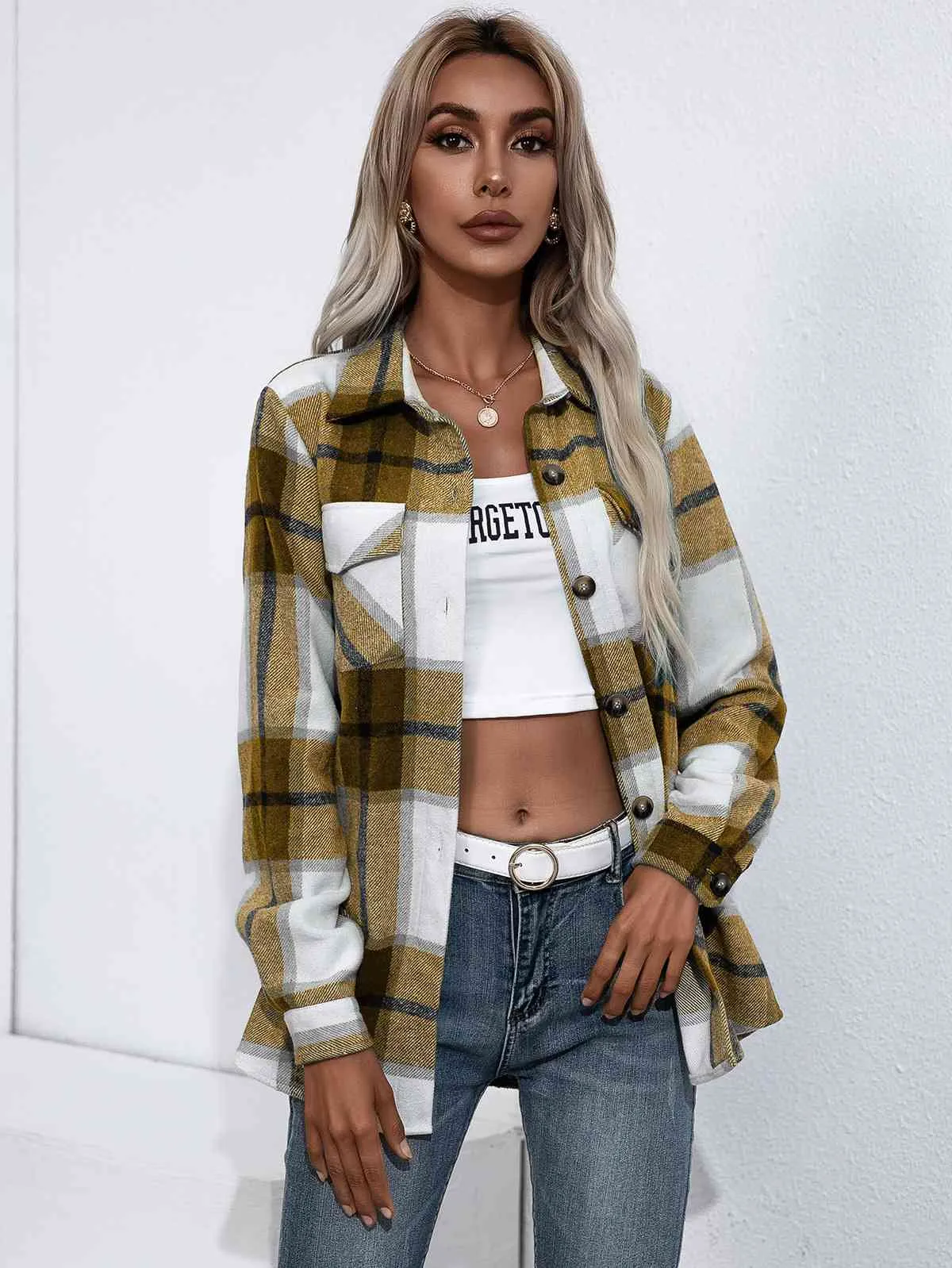 Plaid Button Up Flannel Shirt (5 Colors)