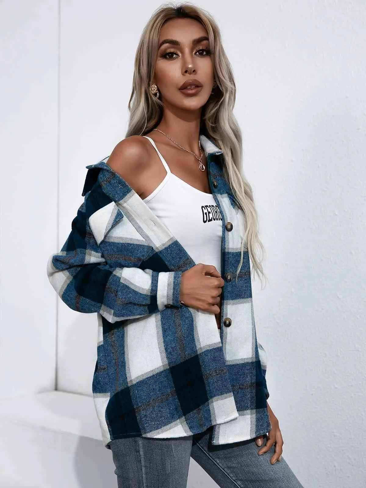 Plaid Button Up Flannel Shirt (5 Colors)