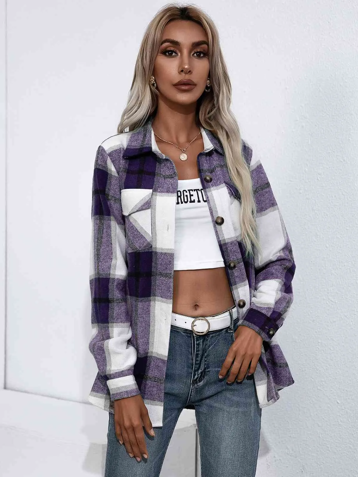 Plaid Button Up Flannel Shirt (5 Colors)