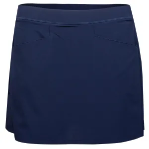 Pleated Four-Way-Stretch Skort French Navy