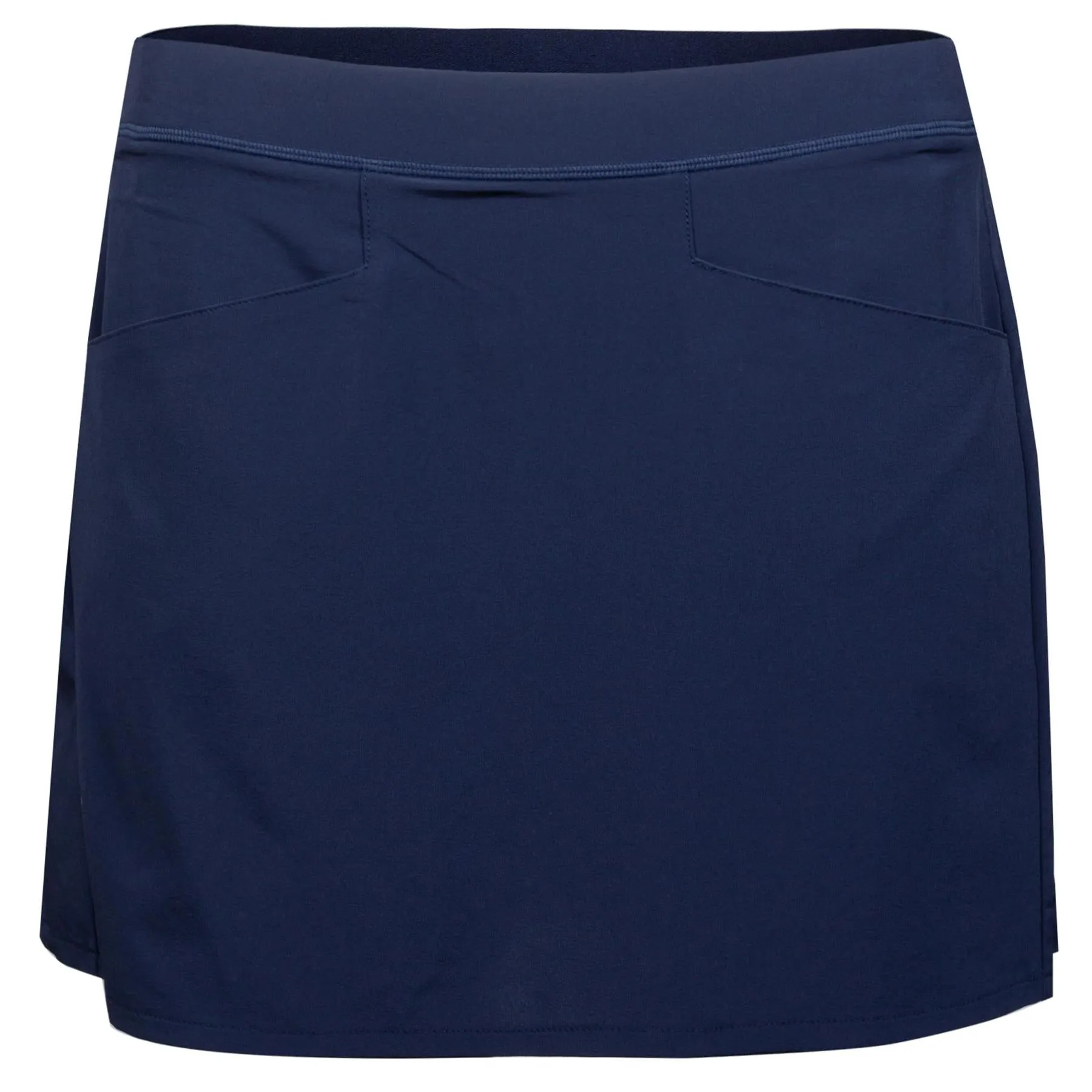 Pleated Four-Way-Stretch Skort French Navy