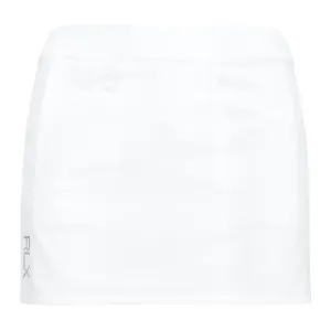 Pleated Four-Way-Stretch Skort Pure White