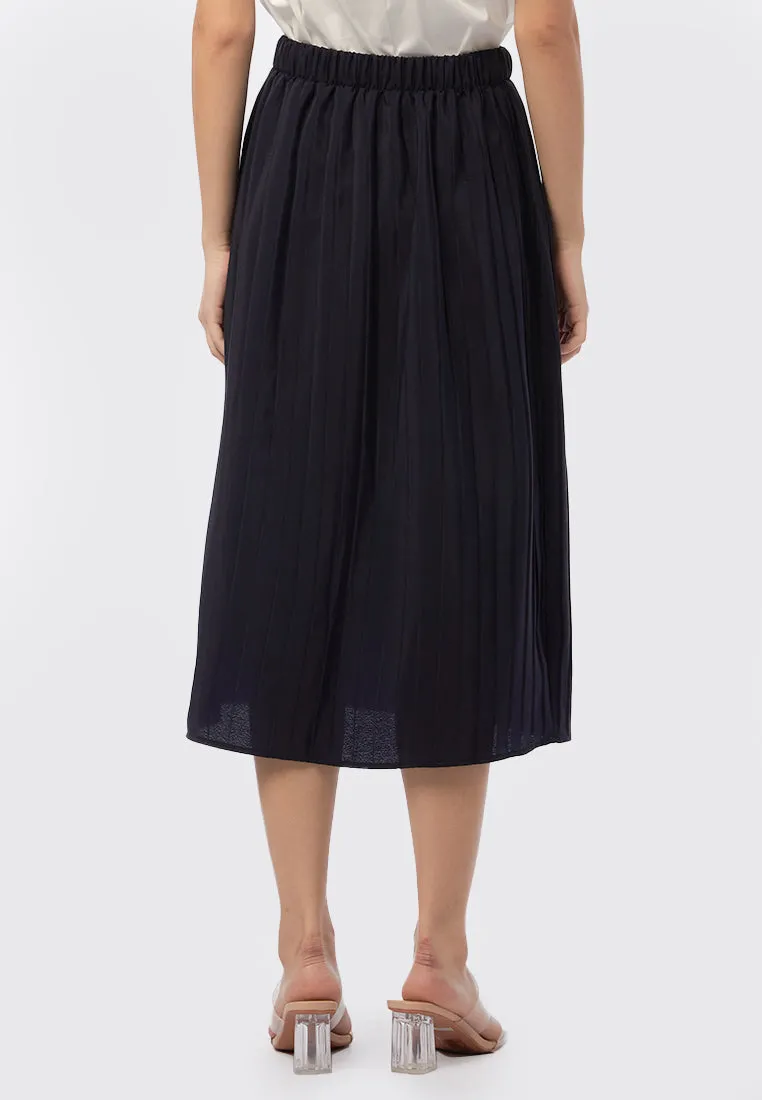 Pleated Midi Skirt