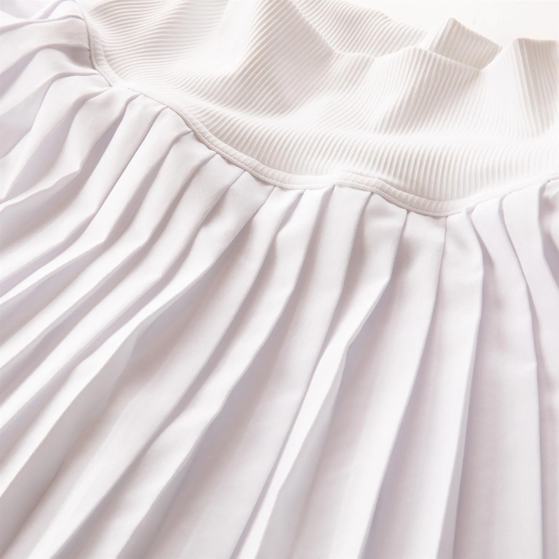 Pleated Performance Skirt White