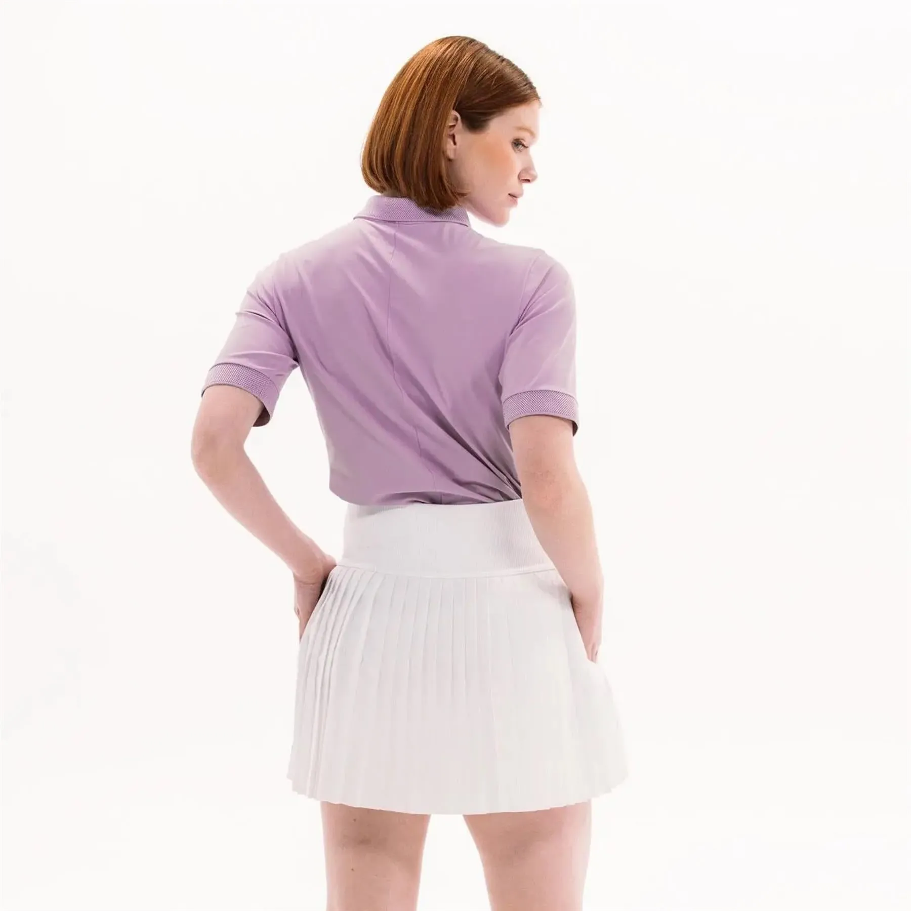 Pleated Performance Skirt White