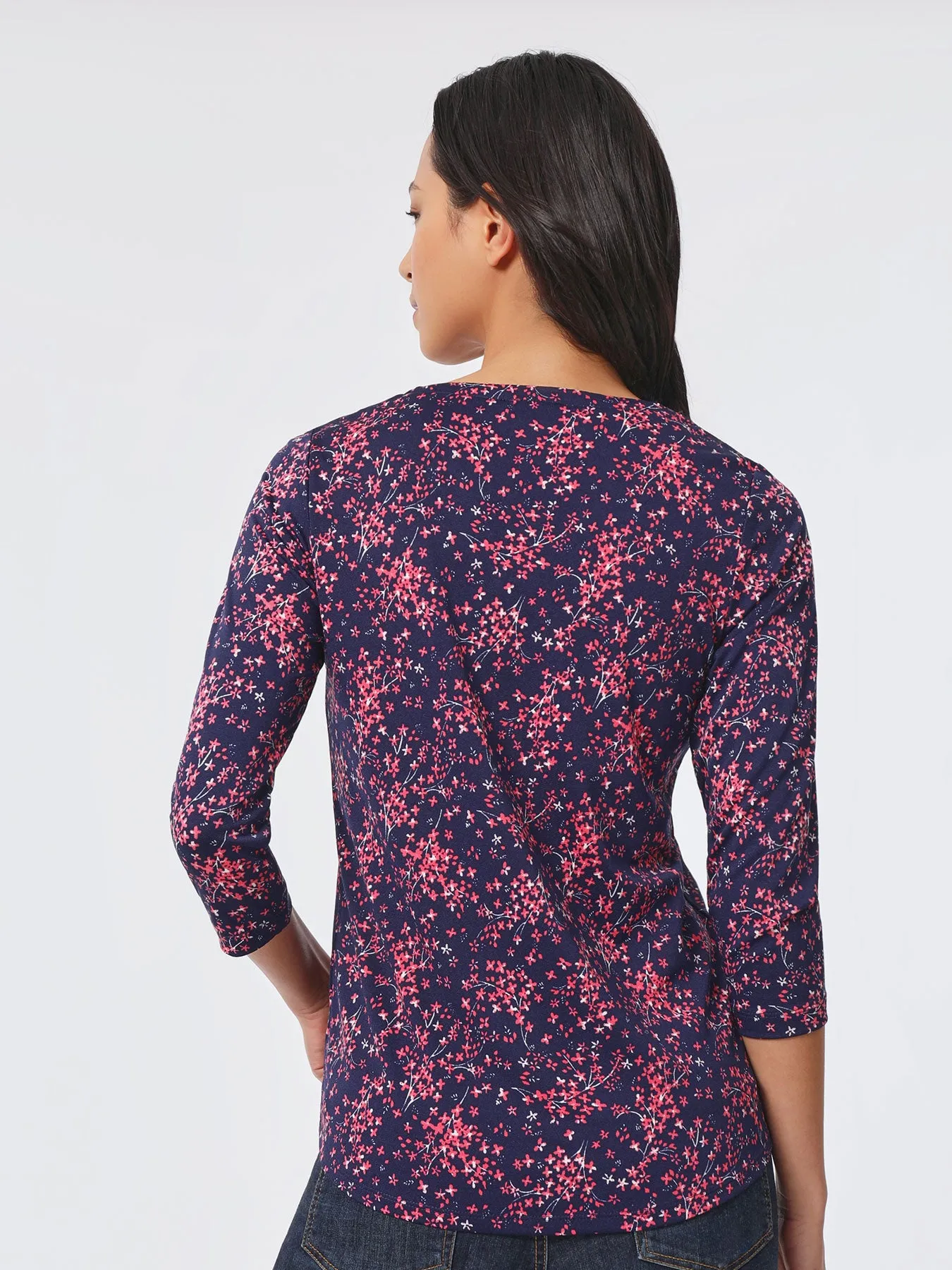 Plus Size Keyhole Neckline Moss Crepe Top