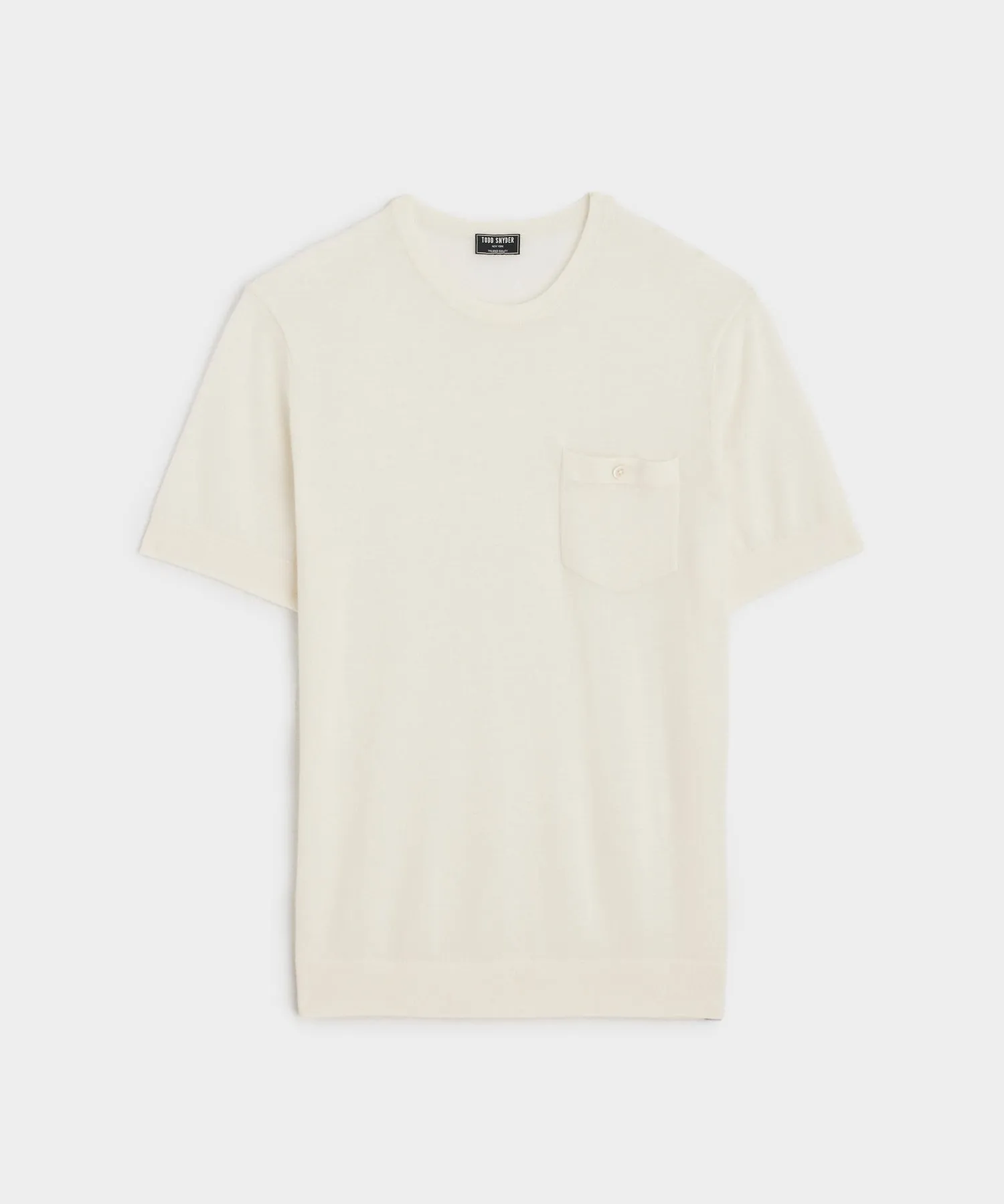 Premium Cashmere Pocket Tee in Bisque