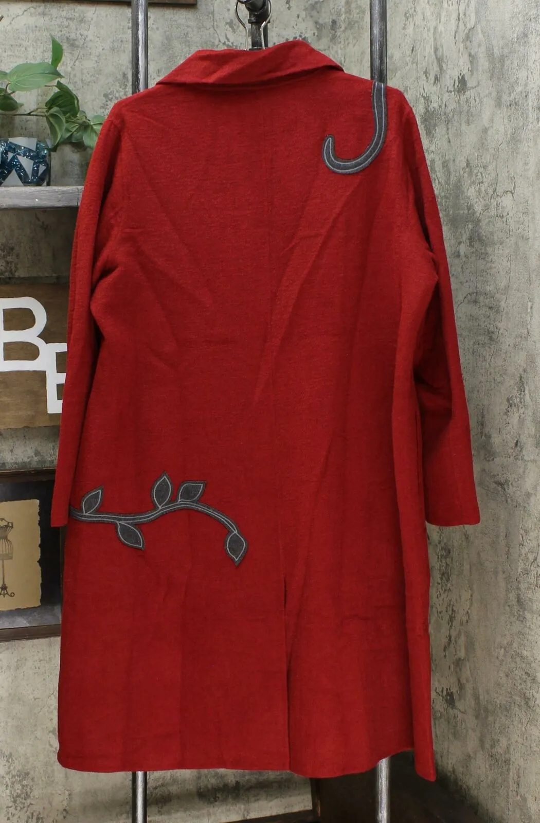 Rara Avis By Iris Apfel Women's Wool Blend Animal Embroidered Coat