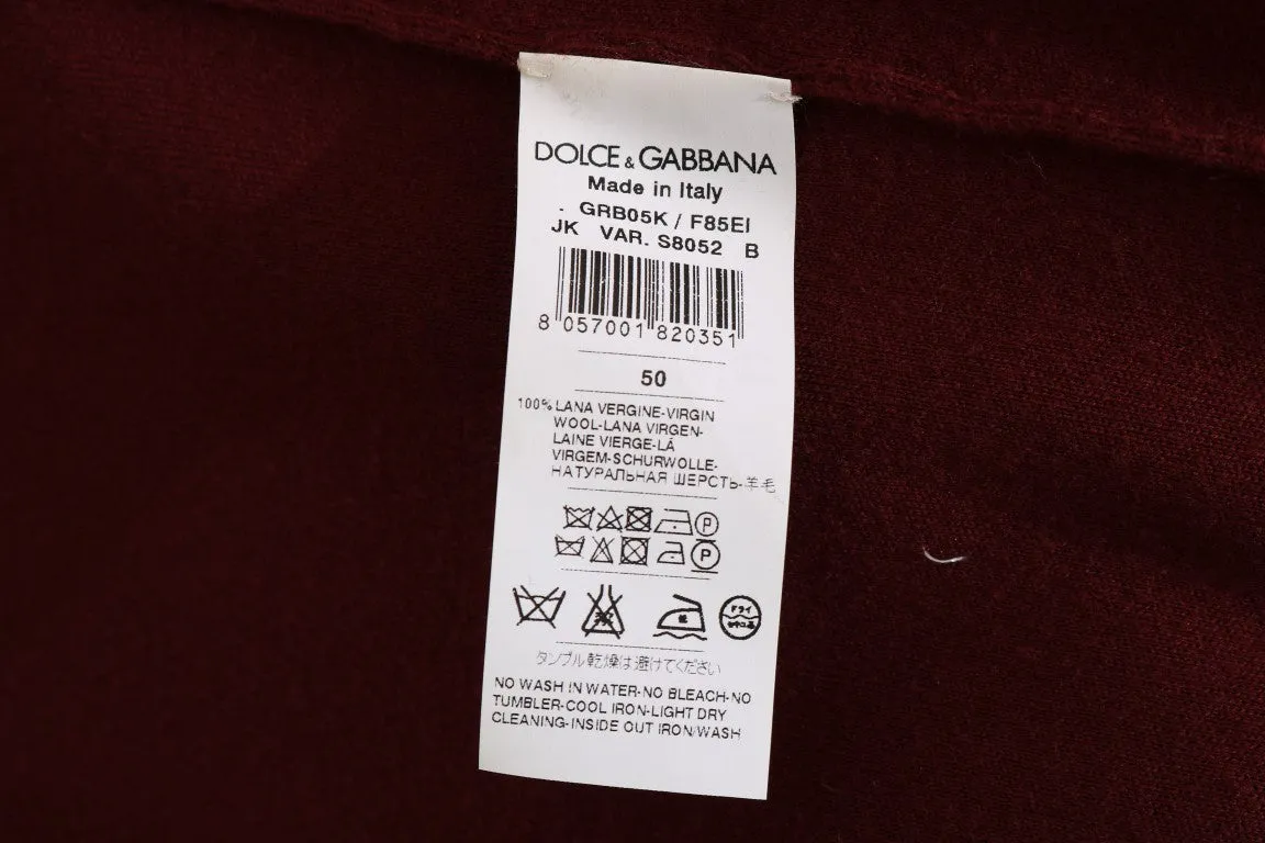 Red White Wool Sweater