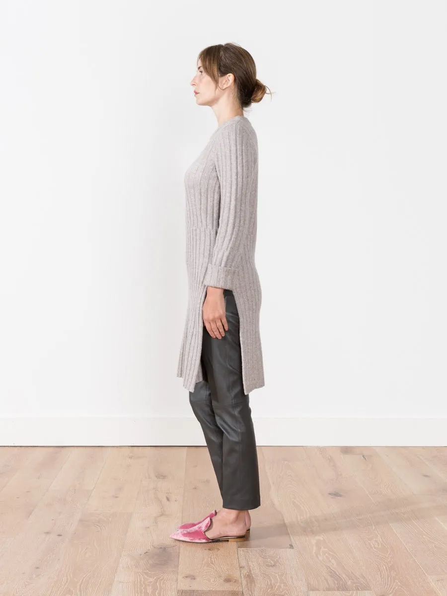 rib tunic sweater