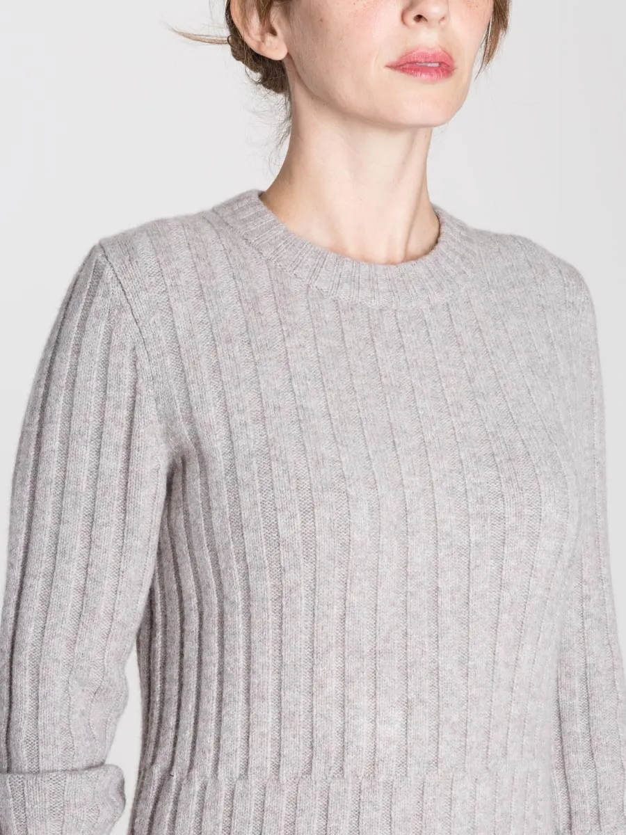 rib tunic sweater