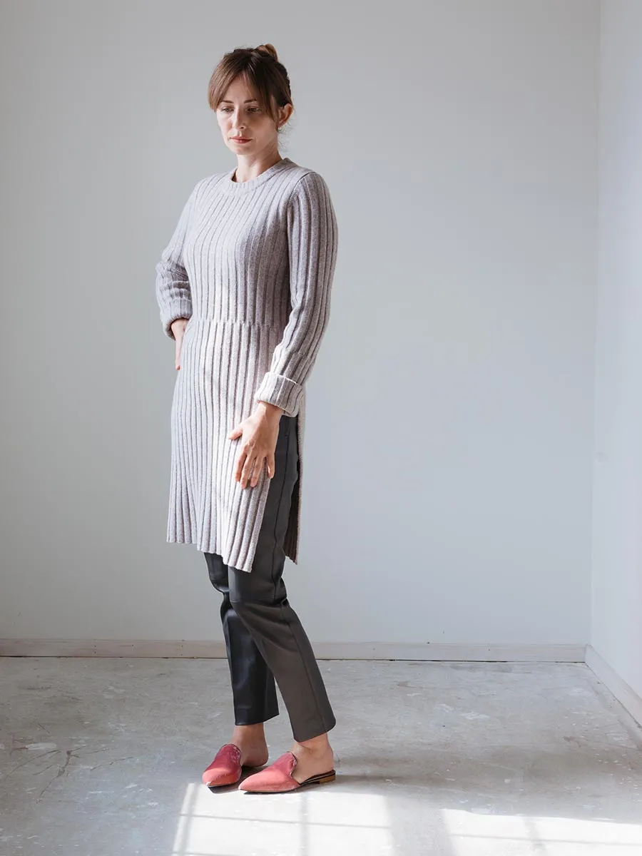 rib tunic sweater