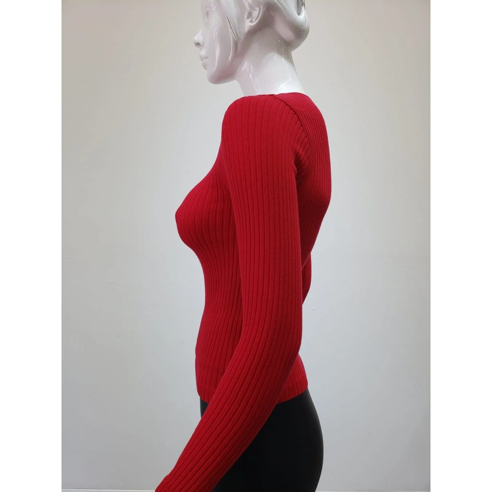 Ribbed Round Neck Seamless Top
