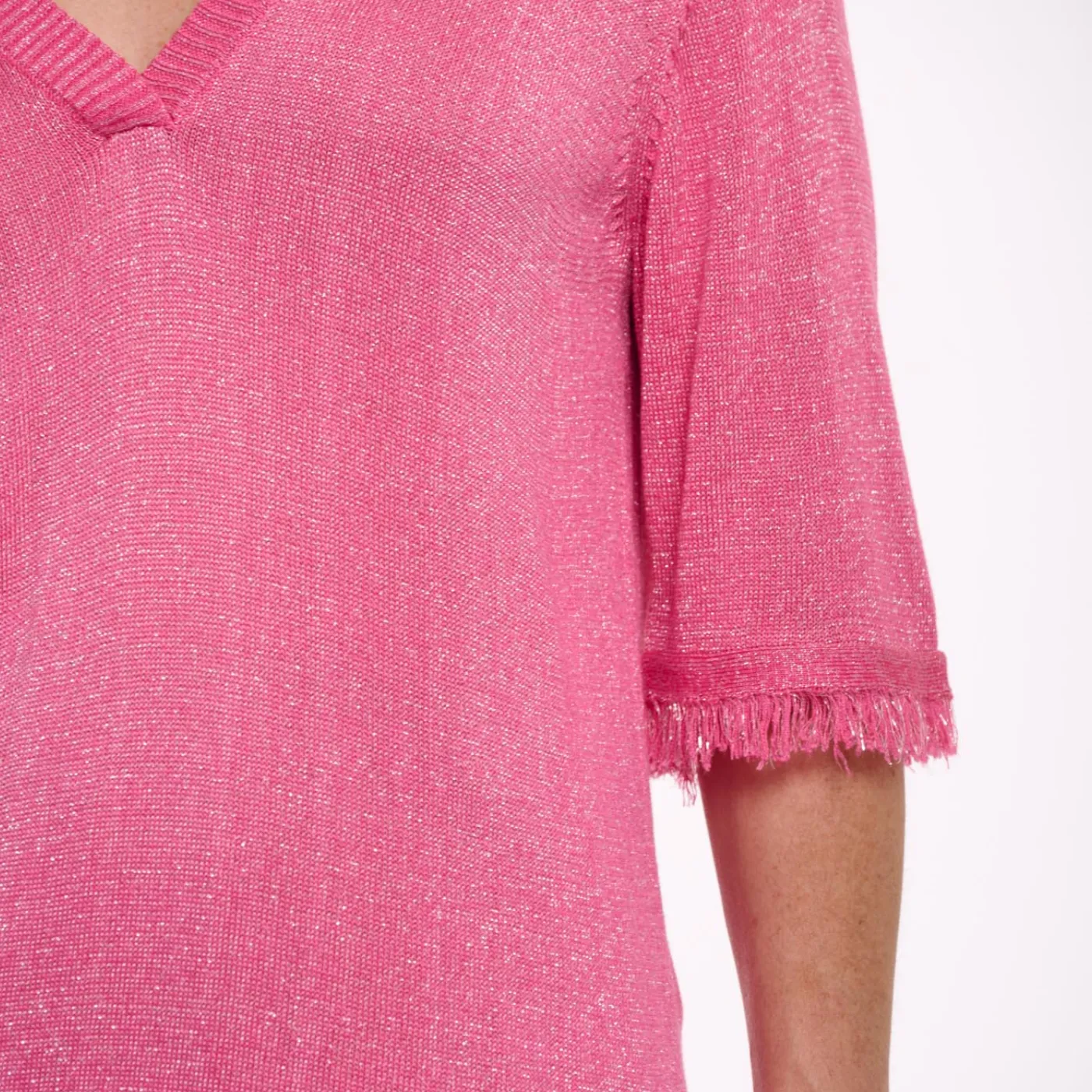 Rino & Pelle Ita V-Neck Top | Pink
