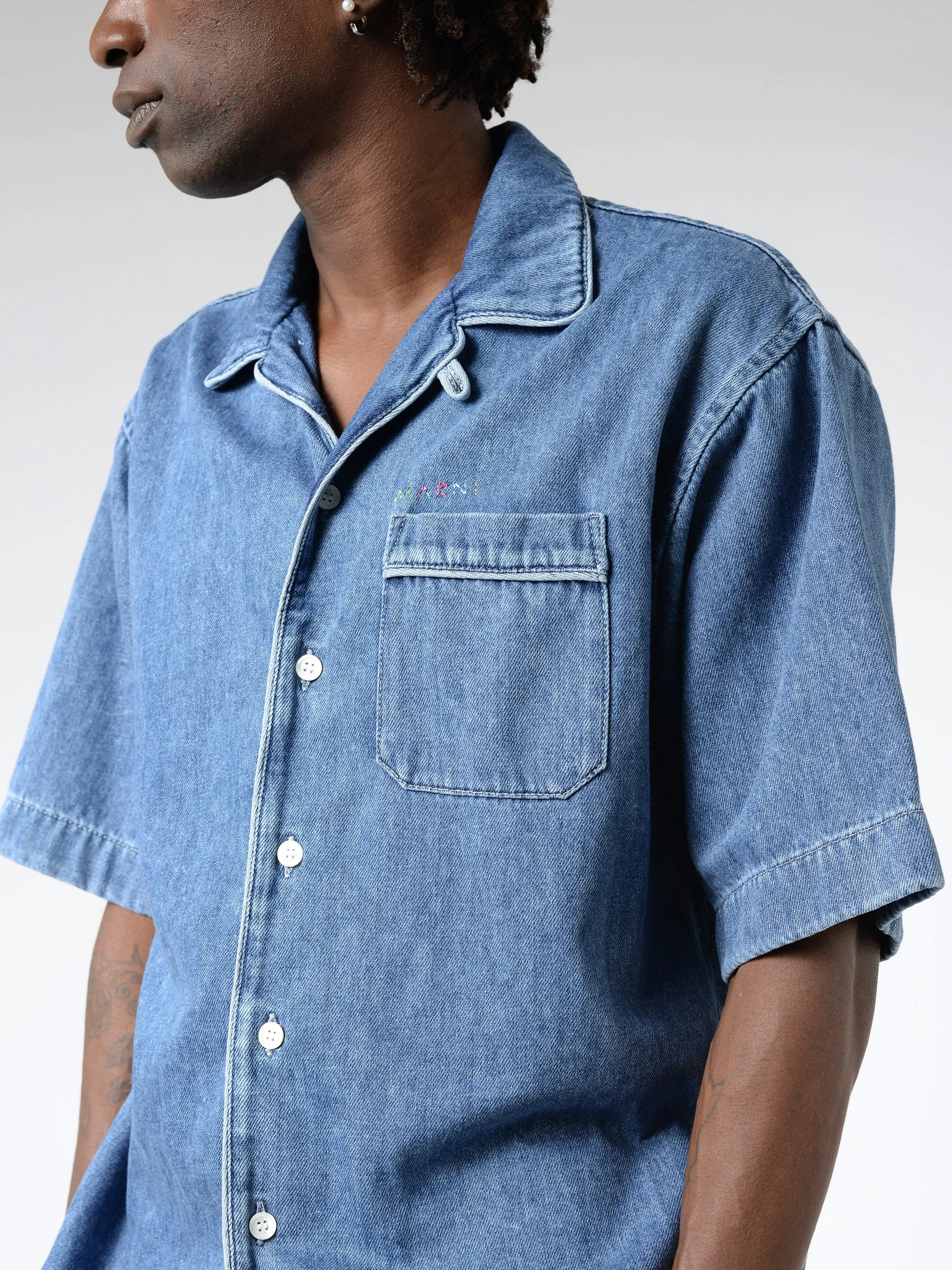 Short Sleeve Denim Shirt