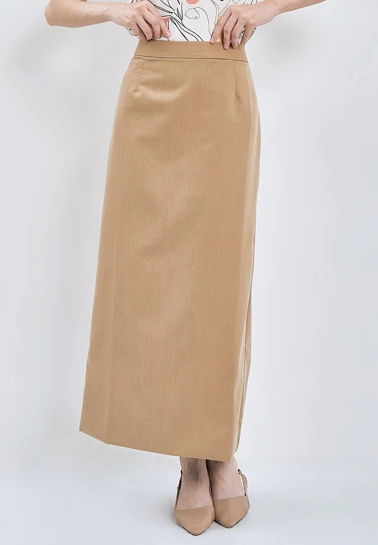 Slim Fit Basic Long Skirt