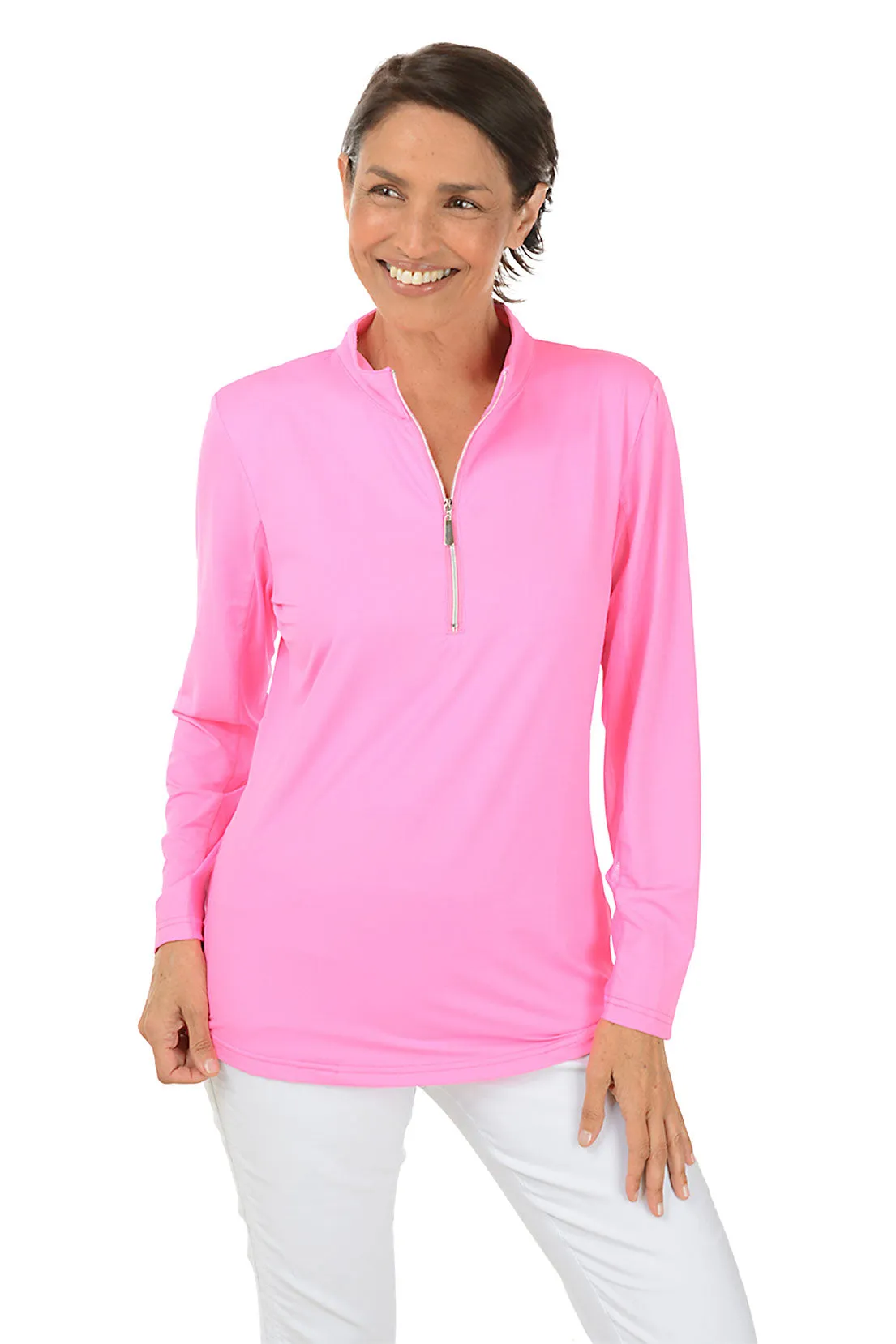 Solid Mock Neck UPF50  Top